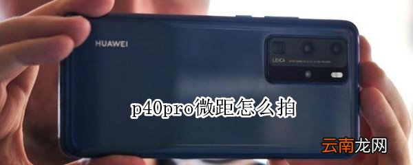 p40pro微距怎么拍