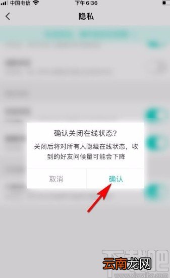 映客直播app隐藏在线状态的方法