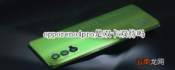 opporeno4pro是双卡双待吗