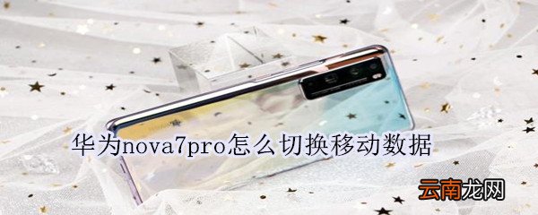 华为nova7pro怎么切换移动数据