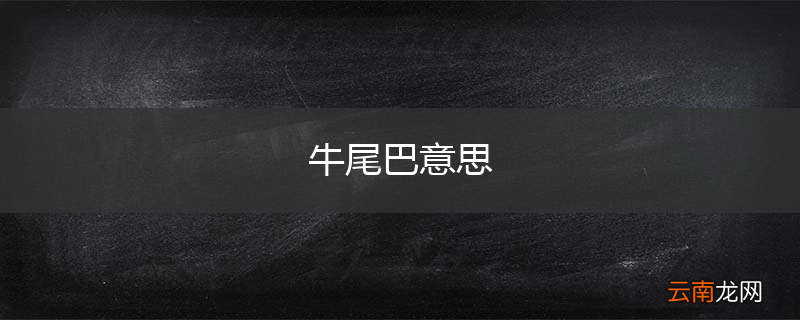 牛尾巴意思