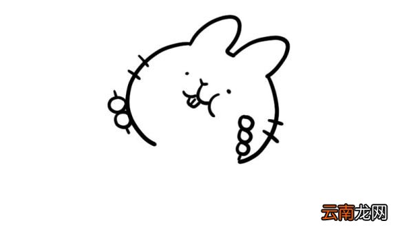吃糖葫芦的小兔子简笔画