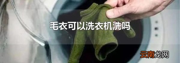 毛衣可以洗衣机洗吗