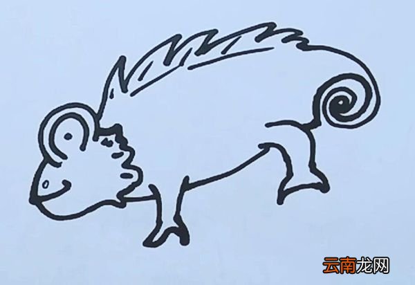 变色龙简笔画