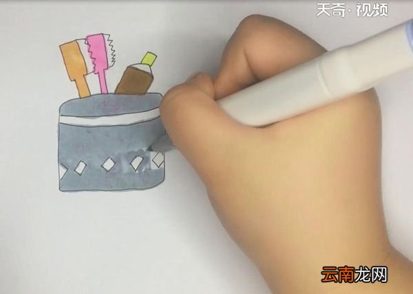 牙刷杯简笔画