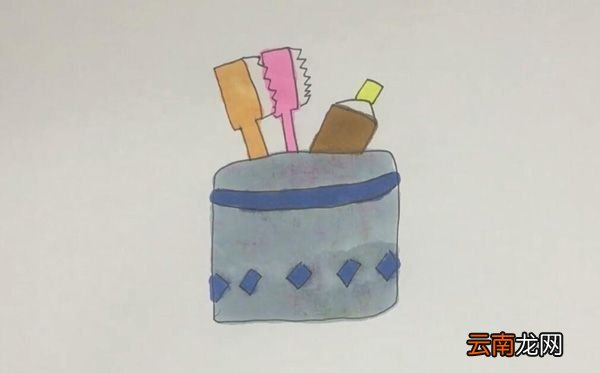 牙刷杯简笔画