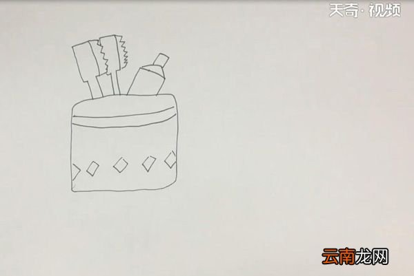 牙刷杯简笔画