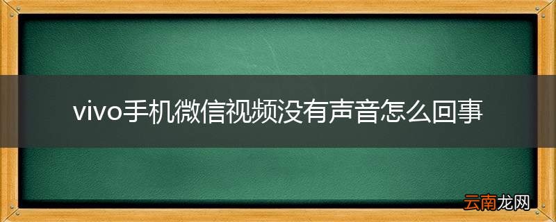 vivo手机微信视频没有声音怎么回事