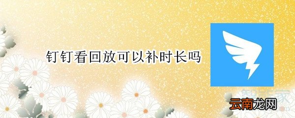钉钉看回放可以补时长吗
