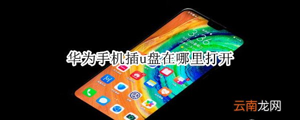 华为手机插u盘在哪里打开