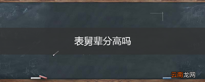 表舅辈分高吗