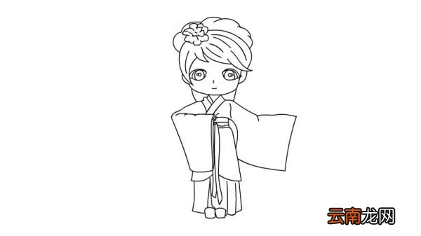 古代简笔画人物女娘娘