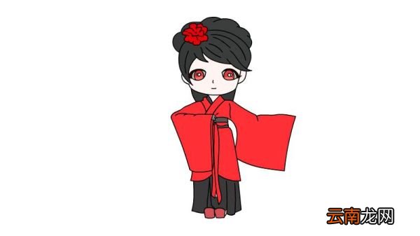古代简笔画人物女娘娘