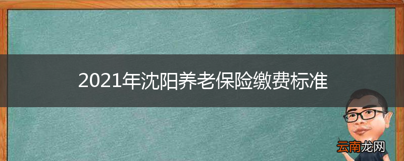 2021年沈阳养老保险缴费标准