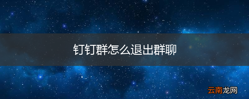 钉钉群怎么退出群聊