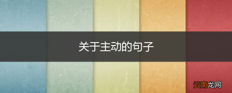 关于主动的句子