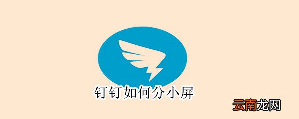 钉钉如何分小屏