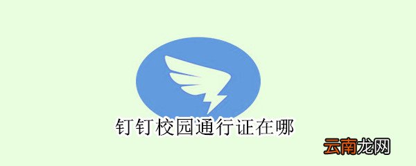 钉钉校园通行证在哪