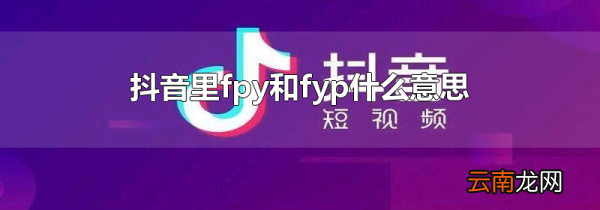 抖音里fpy和fyp什么意思
