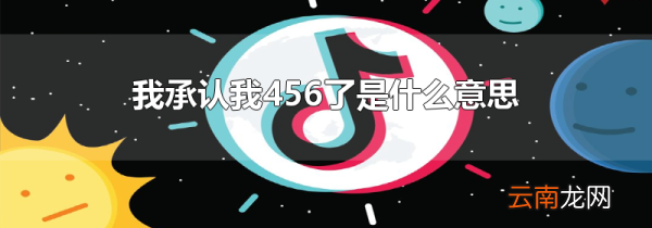 我承认我456了是什么意思