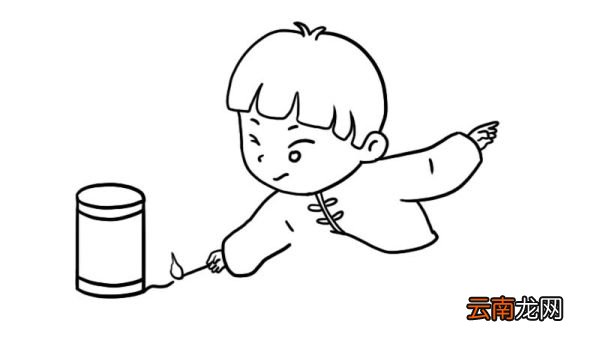 放鞭炮简笔画