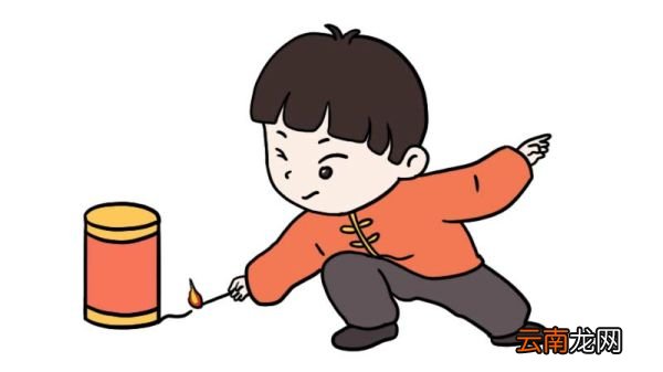 放鞭炮简笔画