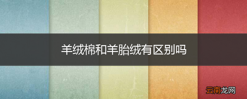 羊绒棉和羊胎绒有区别吗