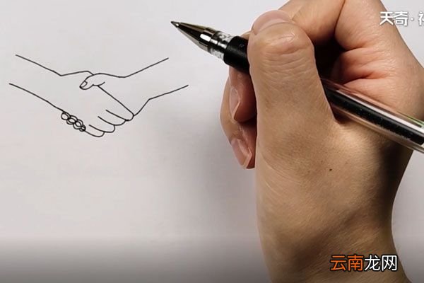 握手简笔画