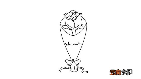 一束玫瑰花简笔画