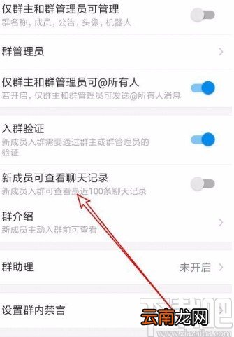钉钉app允许群聊新成员查看聊天记录的方法