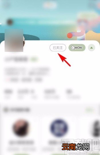 绿洲app关注用户的方法