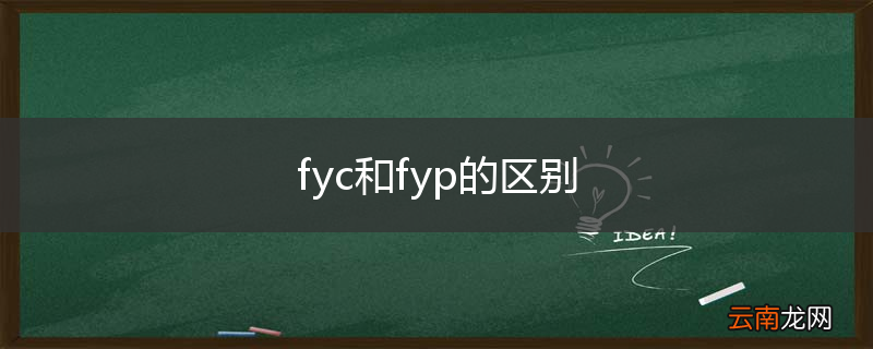 fyc和fyp的区别