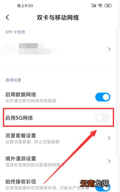 小米10青春版怎么设置5g网