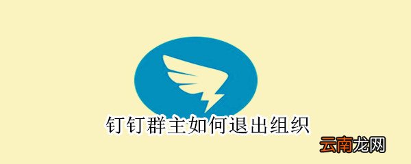 钉钉群主如何退出组织