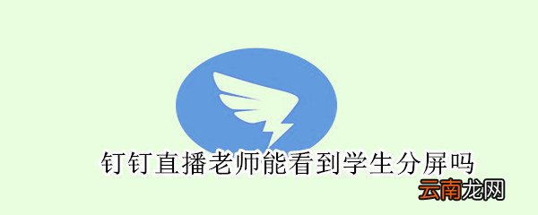 钉钉直播老师能看到学生分屏吗