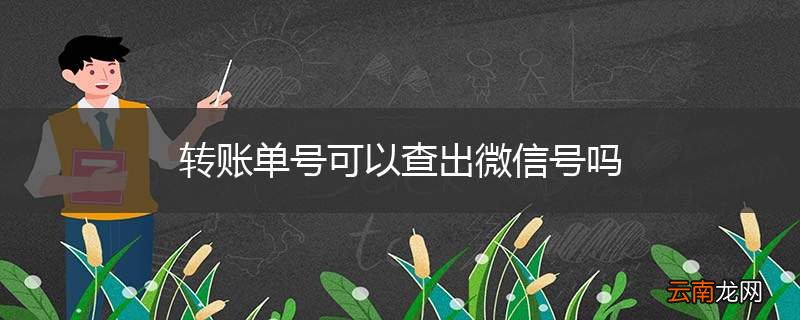 转账单号可以查出微信号吗