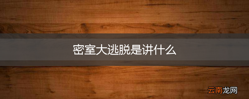 密室大逃脱是讲什么