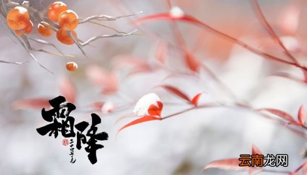 霜降的句子短句唯美 霜降农作物变化