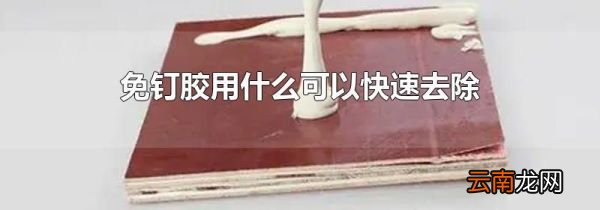 免钉胶用什么可以快速去除