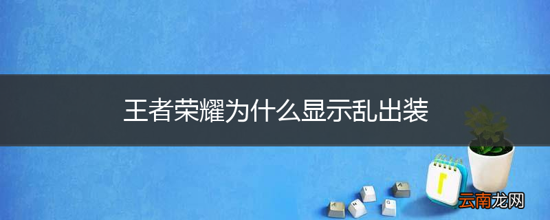 王者荣耀为什么显示乱出装