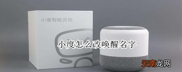 小度怎么改唤醒名字