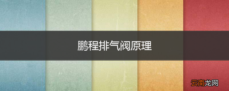 鹏程排气阀原理