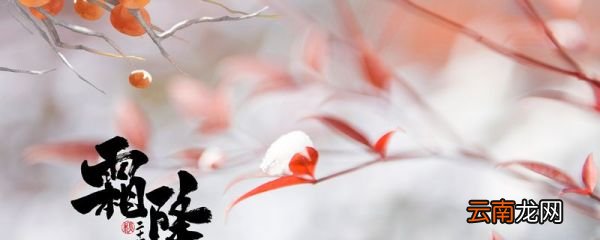 霜降祝福语 霜降三防