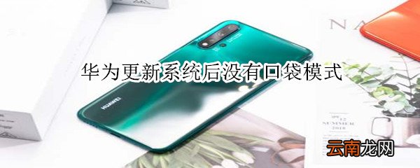 华为更新系统后没有口袋模式