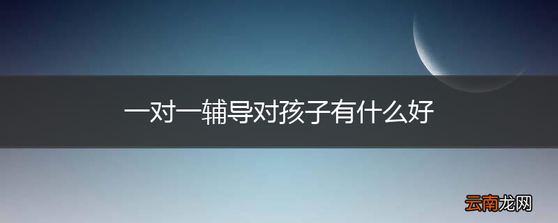一对一辅导对孩子有什么好