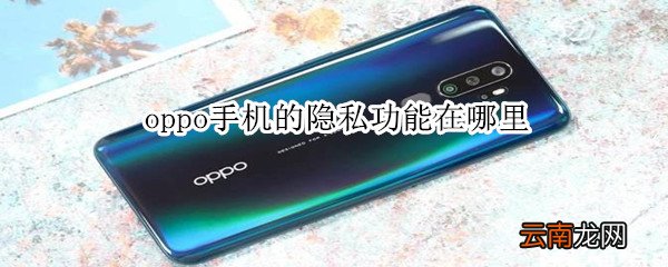 oppo手机的隐私功能在哪里