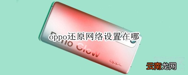 oppo还原网络设置在哪
