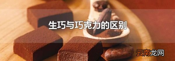 生巧与巧克力的区别