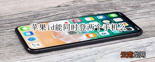 苹果id能同时登两个手机么