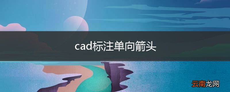 cad标注单向箭头